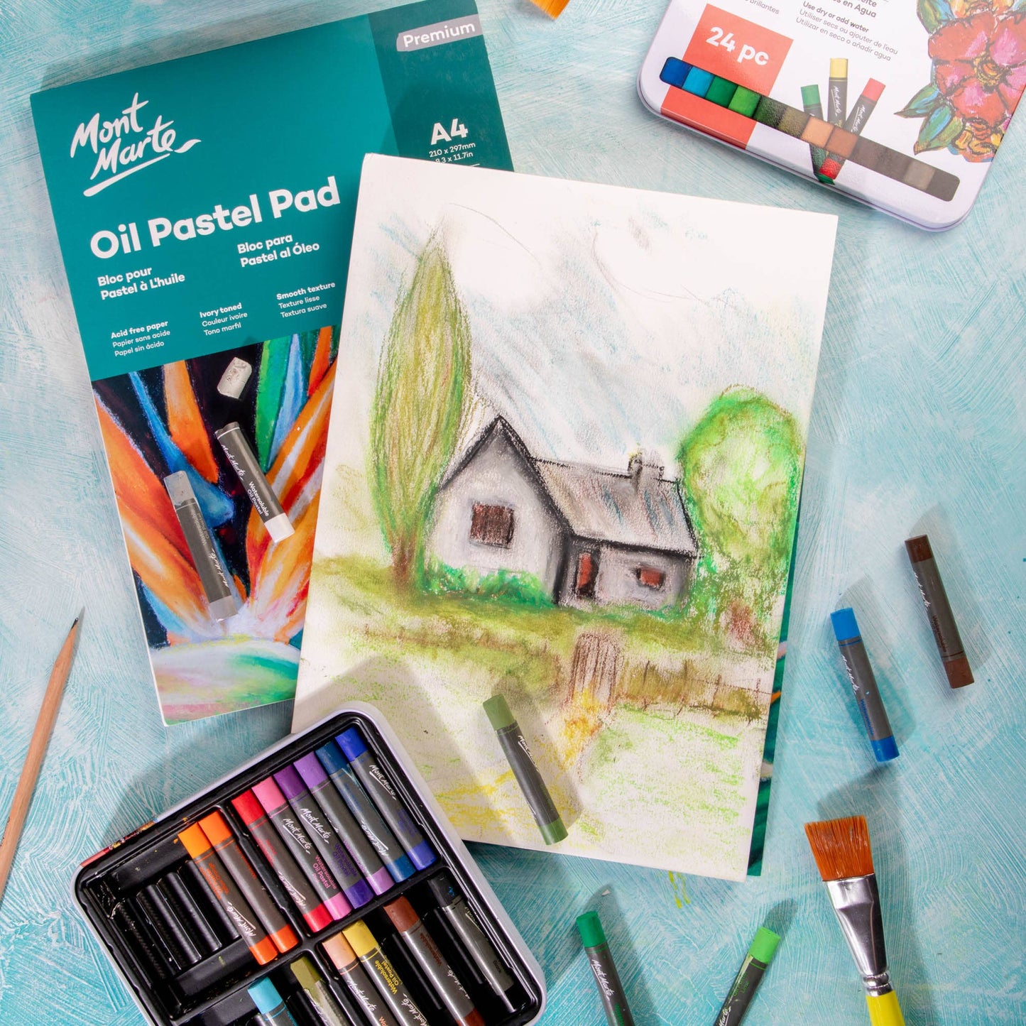 Oil Pastel Pad 200gsm A4 20 Sheets