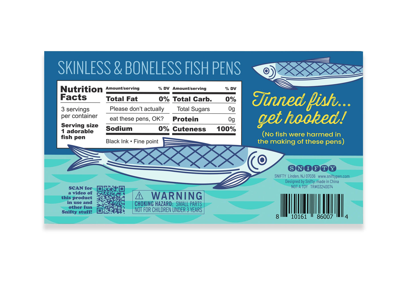 TINNED FISH PENS - DISPLAY OF 10