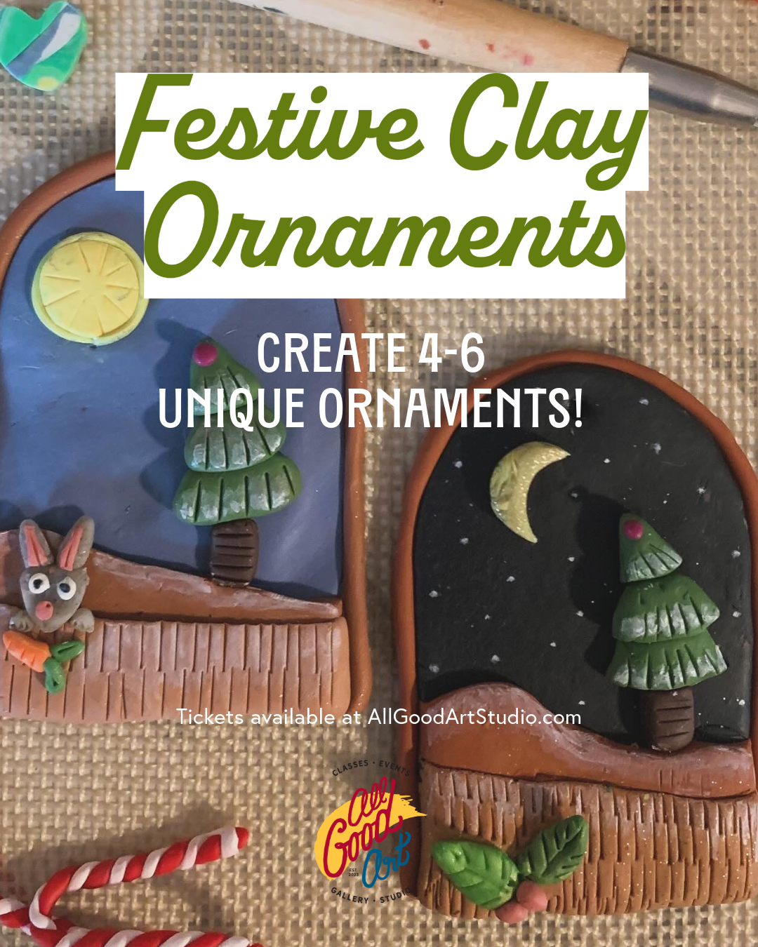 Clay Ornament Set & Hot Cocoa Party