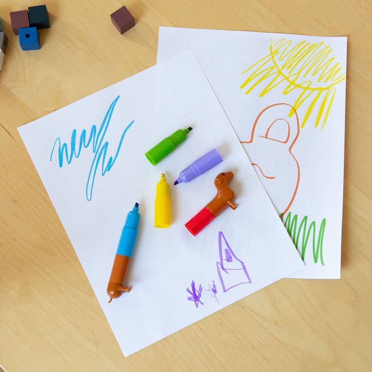 Rainbow Dachshund Markers
