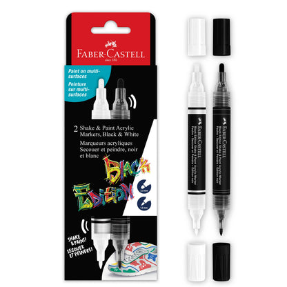 Shake & Paint Acrylic Markers 2 Ct Black and White
