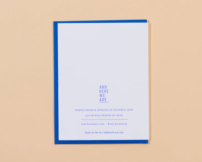 Letterpress Love & Friend Card—Couch Potatoes (Food)