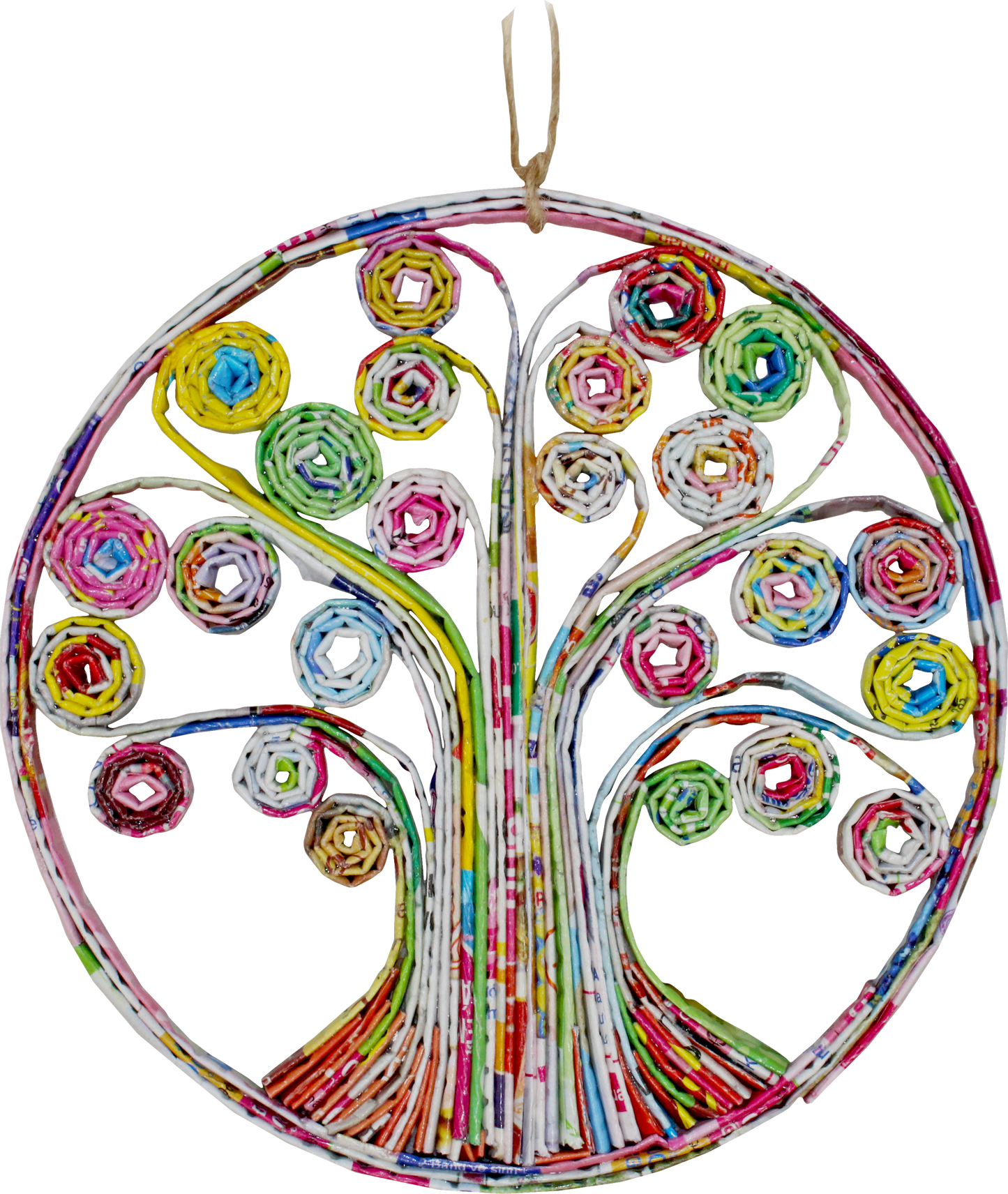 Recycled Magazine Tree of Life Ornament  TLV134