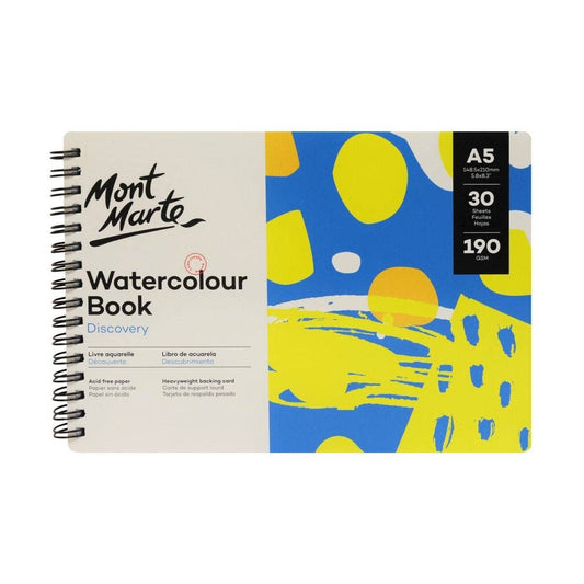 Watercolor Book Discovery A5 (5.8 x 8.3in) 30 Sheets 190gsm