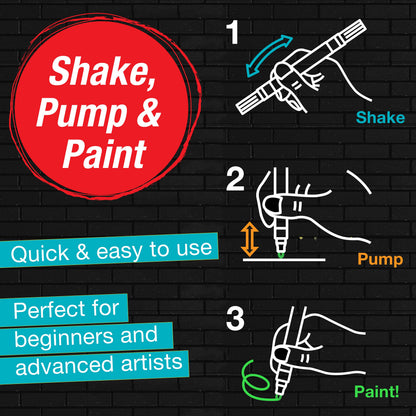Shake & Paint Acrylic Markers 2 Ct Black and White