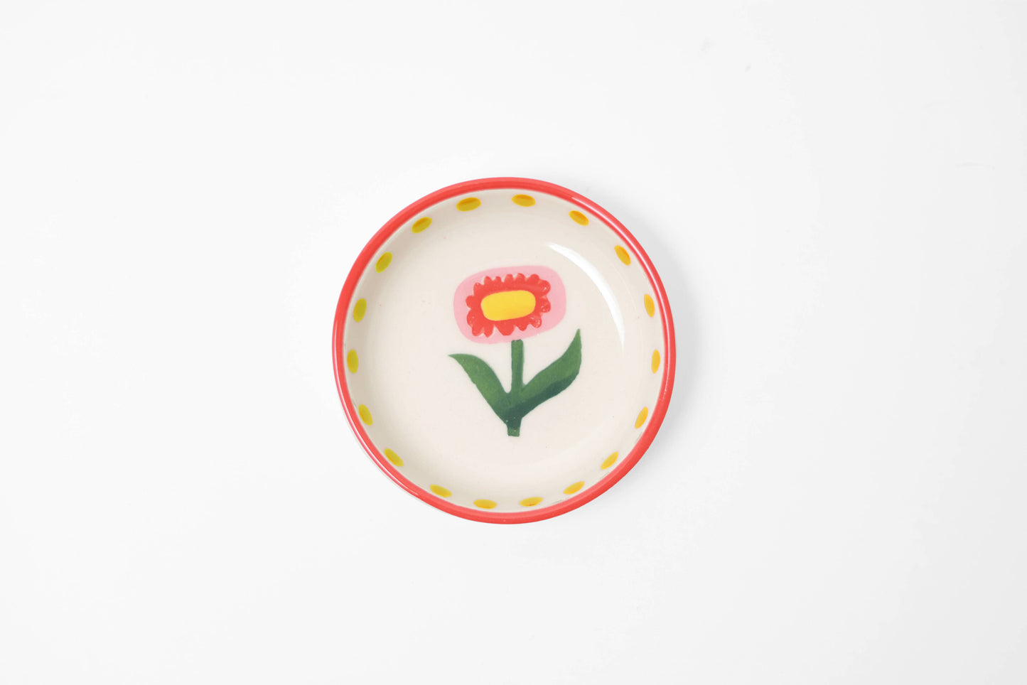 Small Flower Trinket Tray-Trinket Dish-Ceramic Tasting Bowl