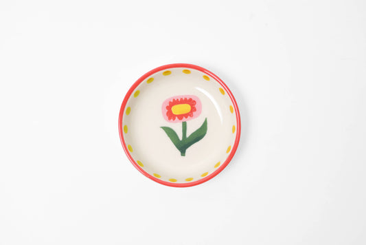 Small Flower Trinket Tray-Trinket Dish-Ceramic Tasting Bowl