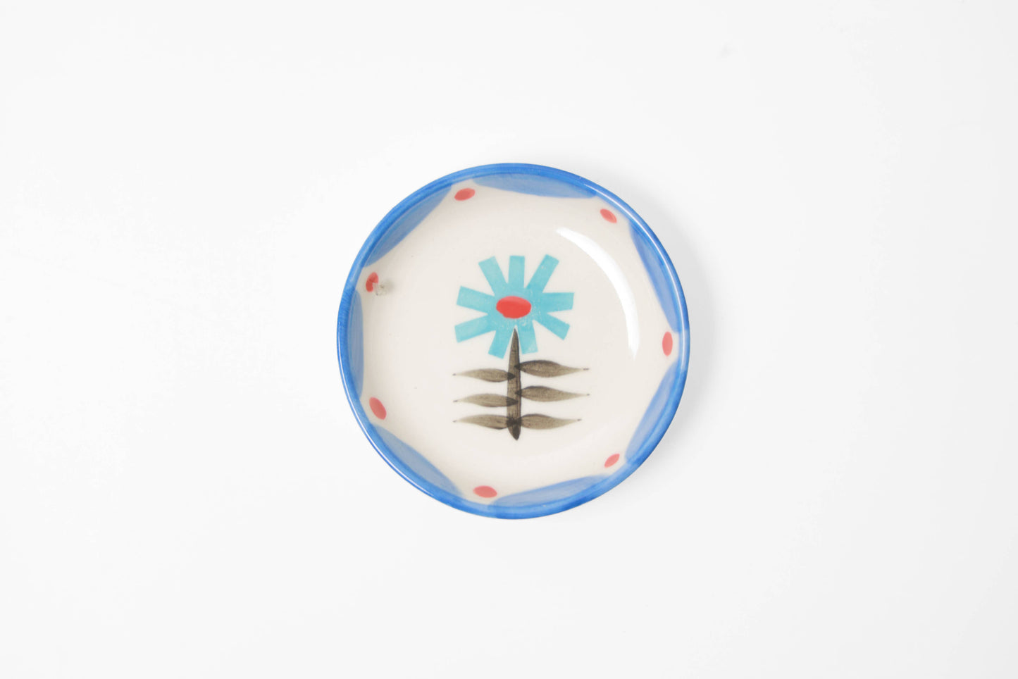 Small Flower Trinket Tray-Trinket Dish-Ceramic Tasting Bowl
