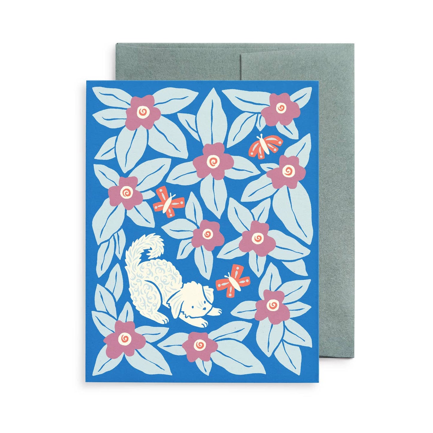 Dogs & Blooms Cards, Box of 8 Assorted