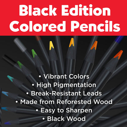 Super Soft Black Edition Colored Pencils, Box of 12