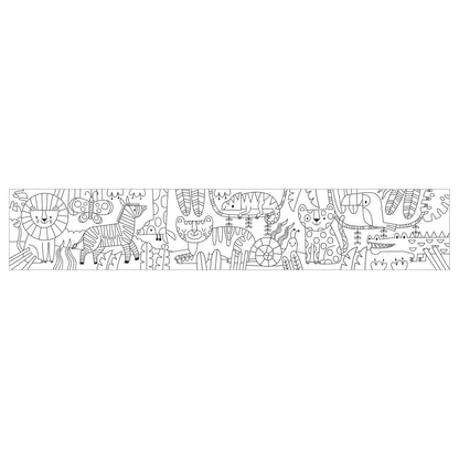 Rainbow Animals Mini Coloring Roll