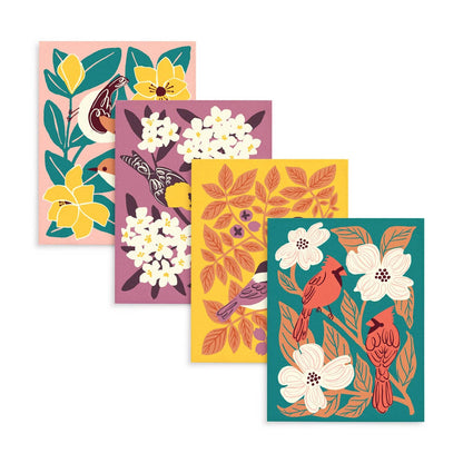 Birds & Botanicals Cards, Box of 8 Assorted