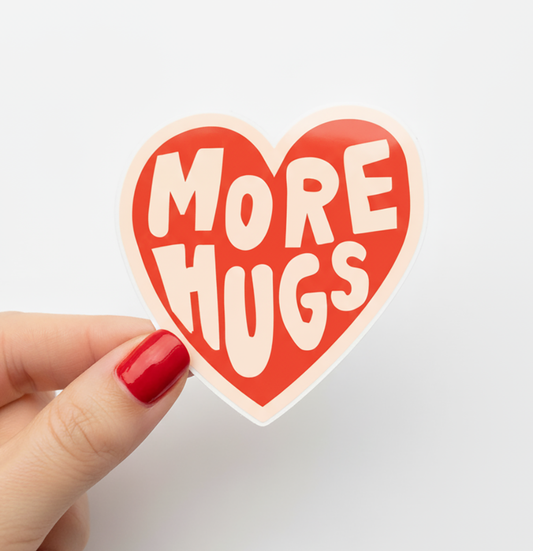 More Hugs Heart Sticker | Cute Love Sticker