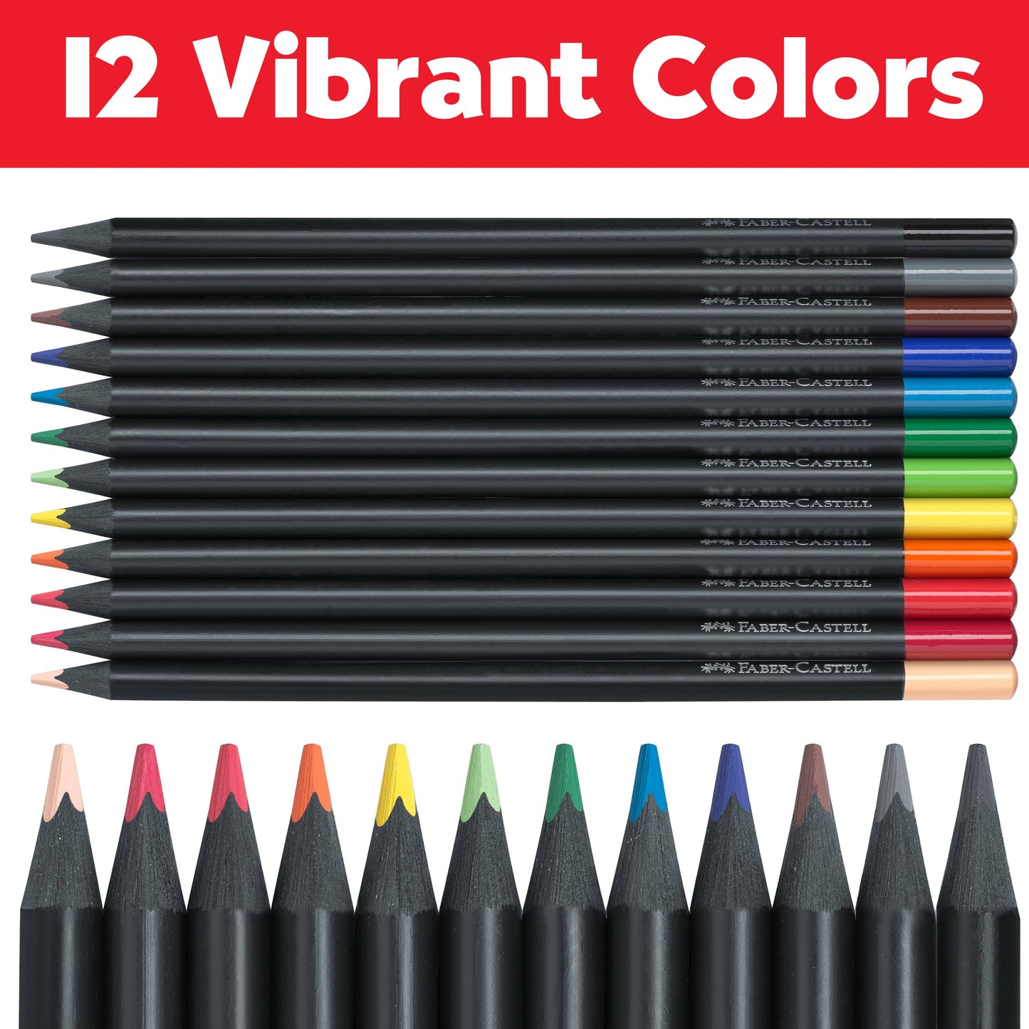 Super Soft Black Edition Colored Pencils, Box of 12