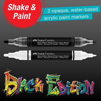 Shake & Paint Acrylic Markers 2 Ct Black and White