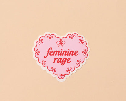 Vinyl Sticker—Your Gal Kiwi—Feminine Rage (Doily, Heart)