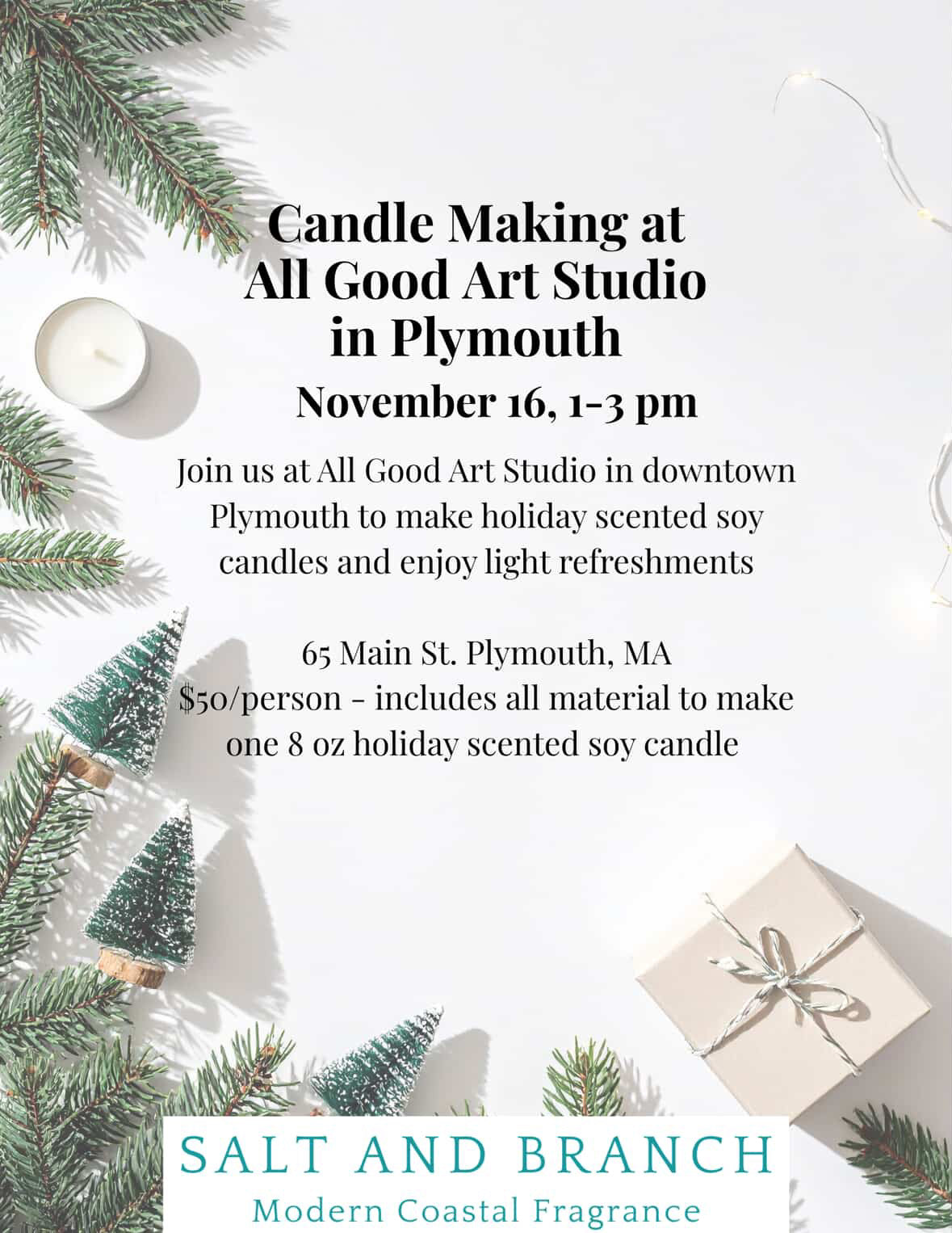 Candle Making with Salt & Branch