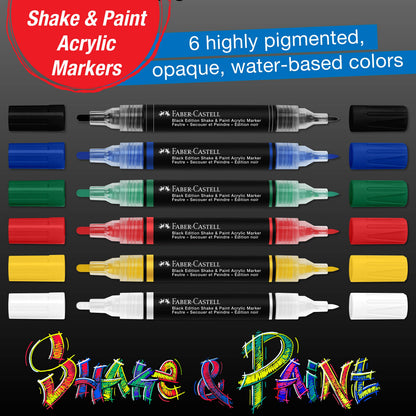 Shake & Paint Acrylic Markers 6 Ct Classic Colors