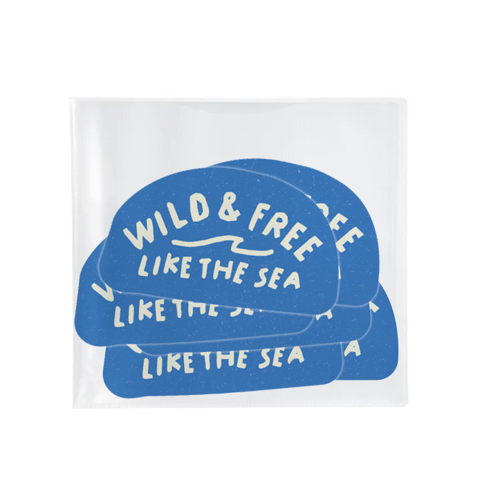 Wild & Free Like the Sea Sticker | Ocean Surf Sticker
