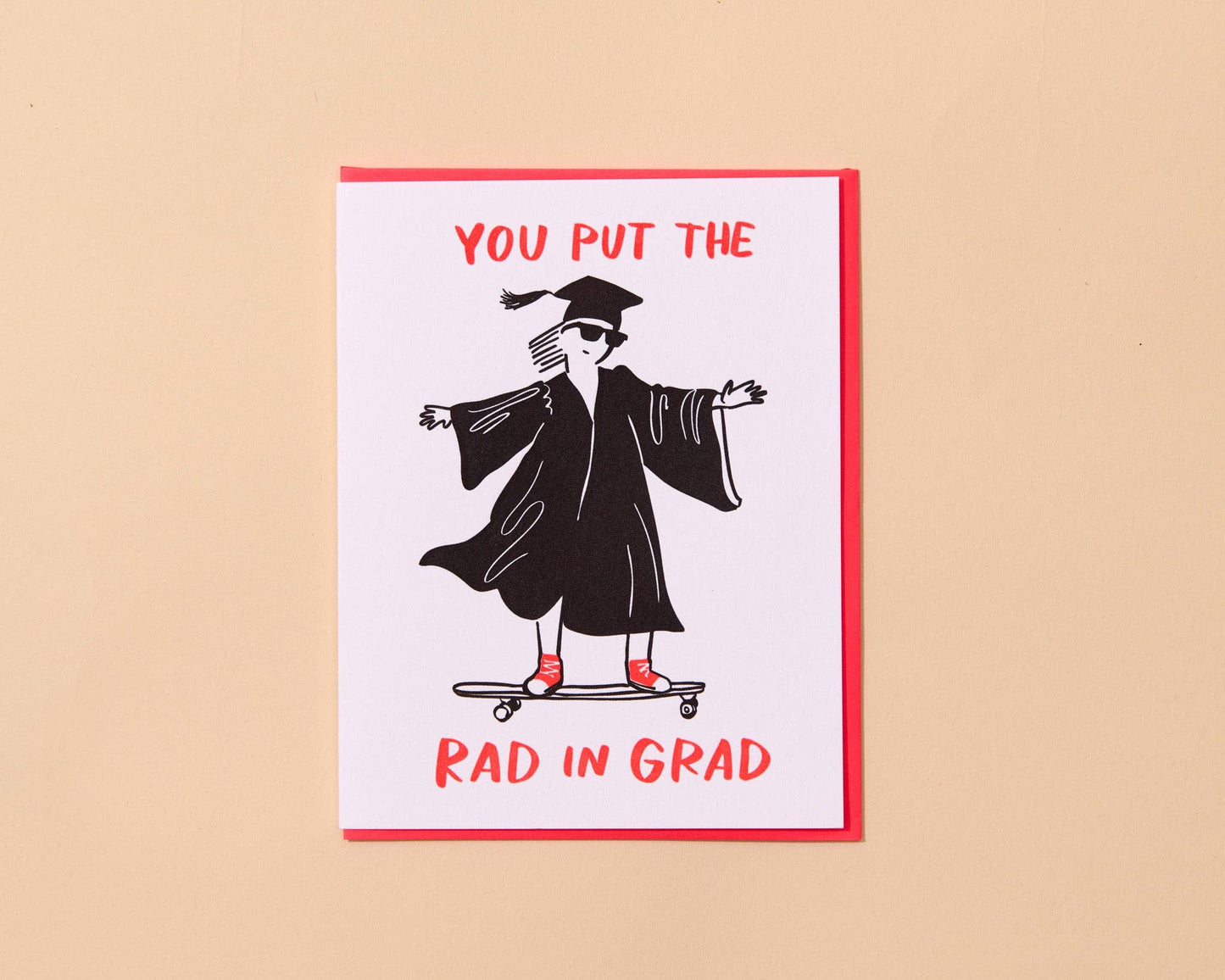 Letterpress Graduation Card—Rad in Grad (Congrats, Modern)