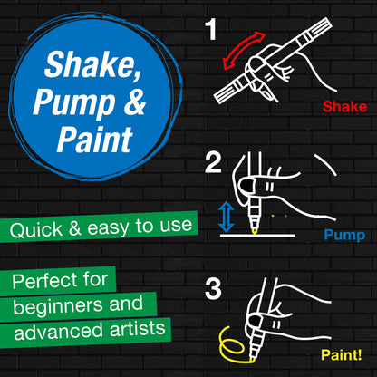 Shake & Paint Acrylic Markers 6 Ct Classic Colors