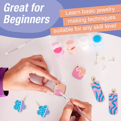 Painted Wood Earrings - Adult Craft Kit Makes 3 Pairs