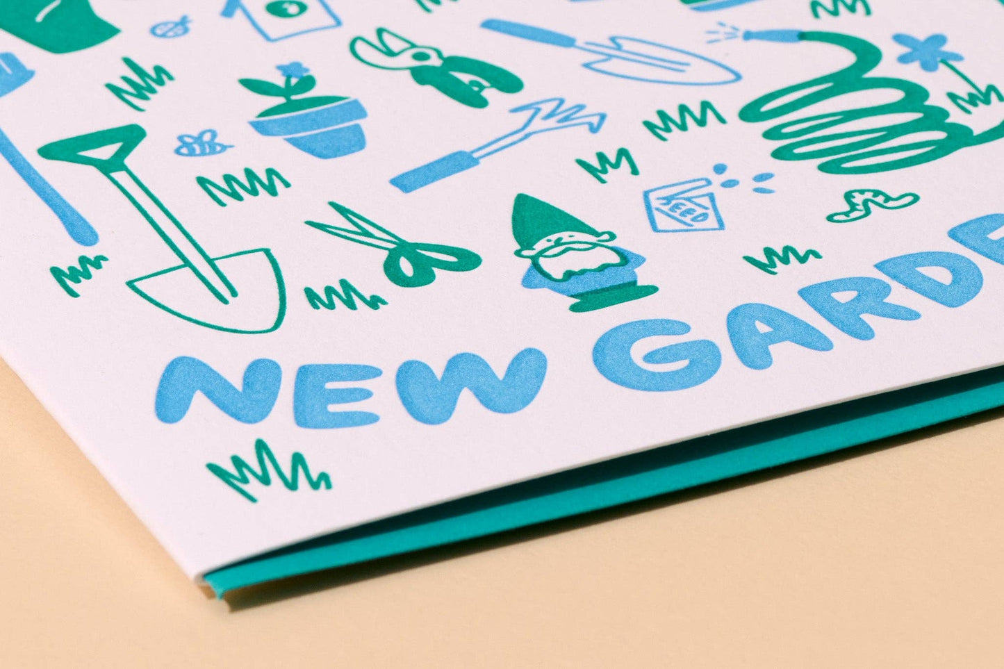 Letterpress New Home Card—New Home, New Garden (Fun, Cute)