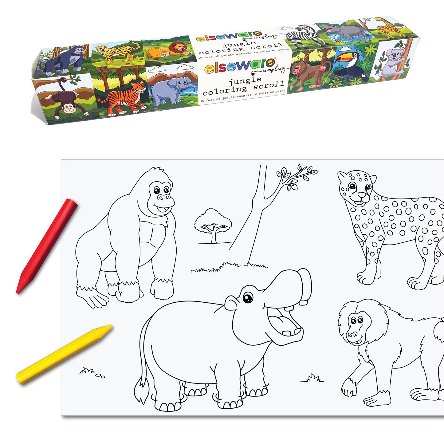 Coloring Scrolls -12ct Assorted - 10ft with Adhesive Back