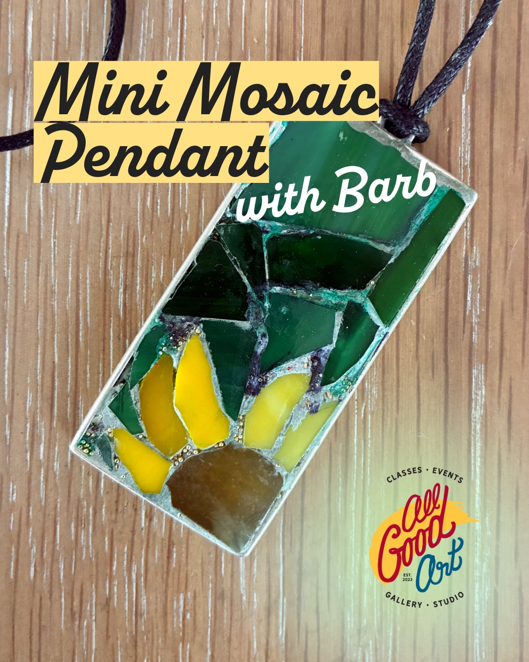 Mini Mosaic Pendant with Barb