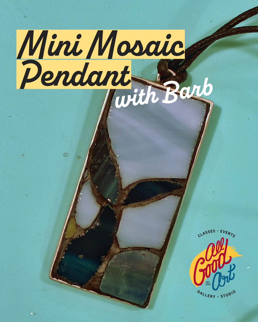 Mini Mosaic Pendant with Barb