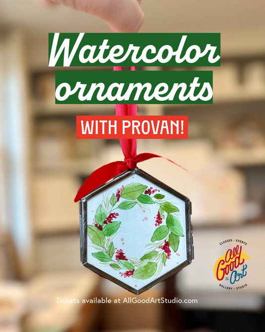 Watercolor Ornaments 12:21 with Provan