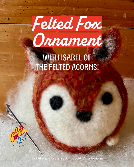 Felted Ornament with Felted Acorns