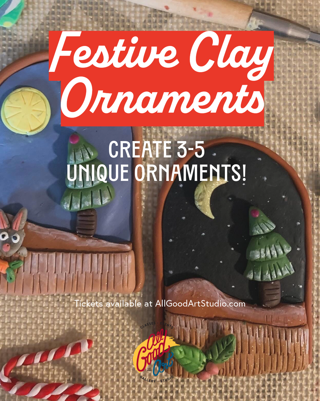 Clay Ornament Set & Hot Cocoa Party
