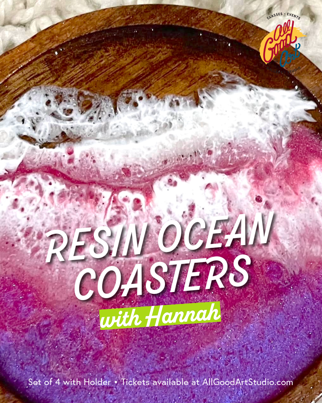 Resin Coasters with Hannah
