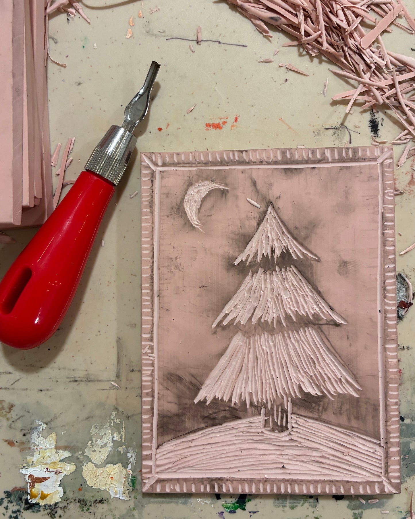 Block Printing Holiday Card Workshop