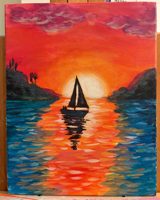 Sunset Sailing Paint Party
