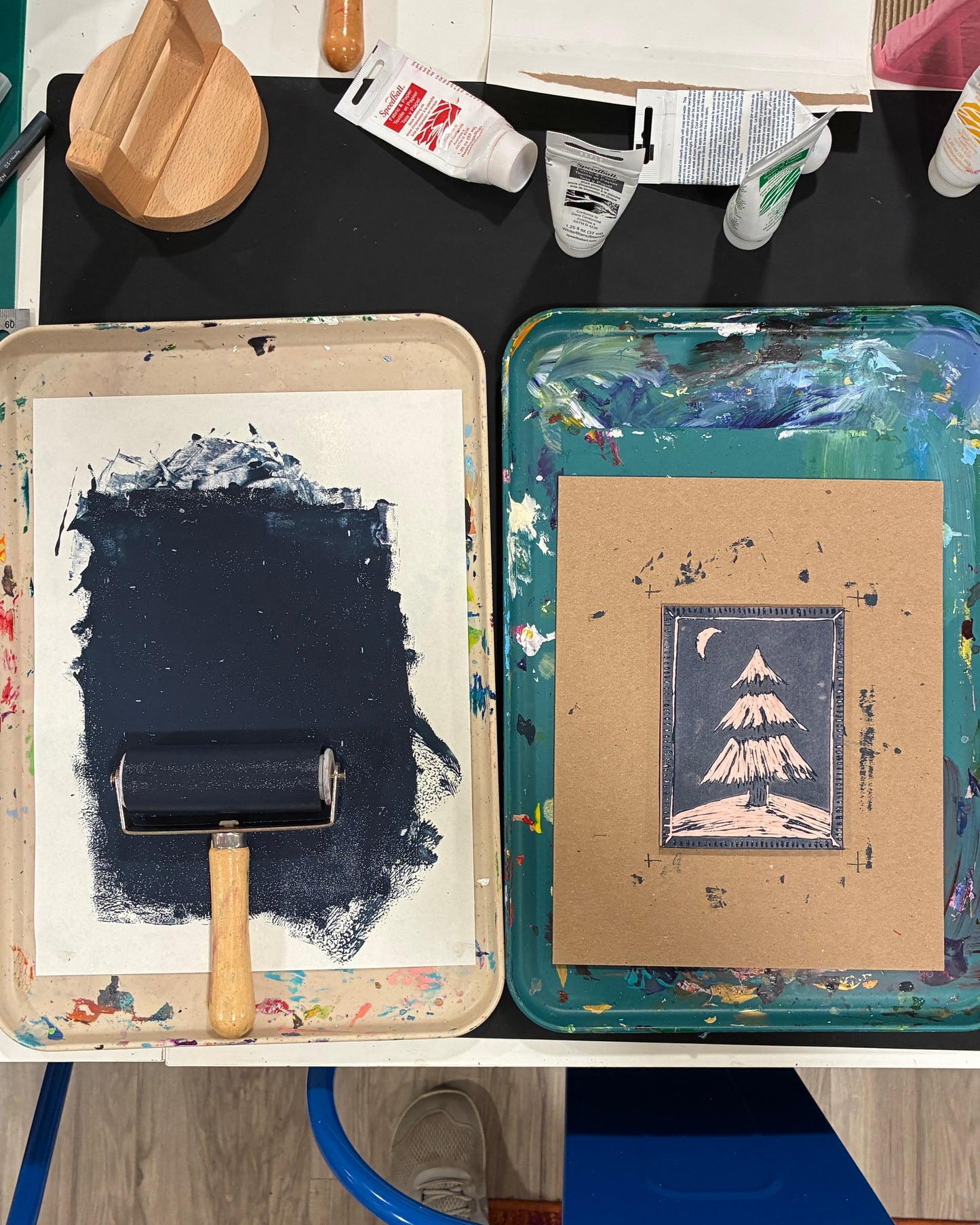 Block Printing Holiday Card Workshop