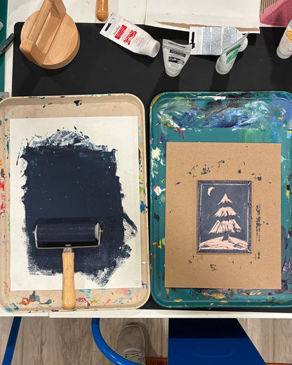 Block Printing Holiday Card Workshop