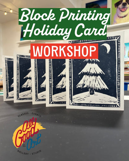 Block Printing Holiday Card Workshop
