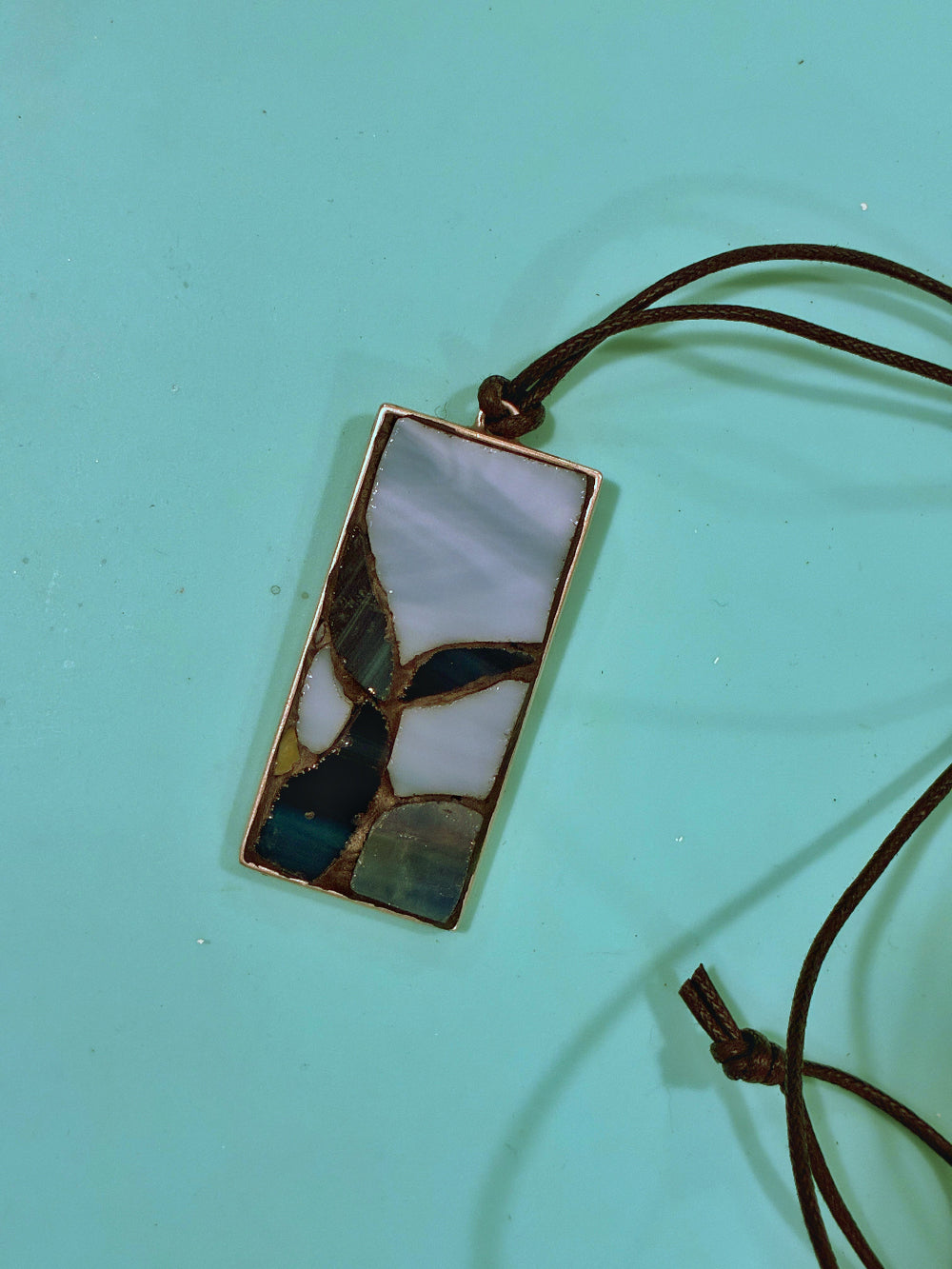 Mini Mosaic Pendant with Barb