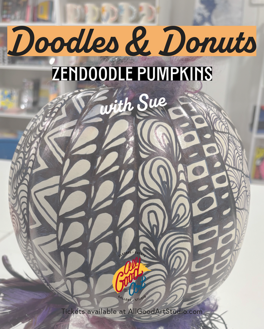 Pumpkin ZenDoodle and Donuts with Sue