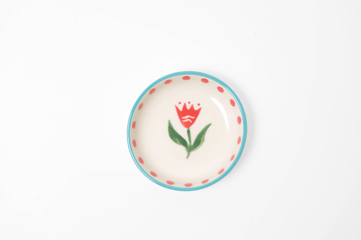 Small Flower Trinket Tray-Trinket Dish-Ceramic Tasting Bowl
