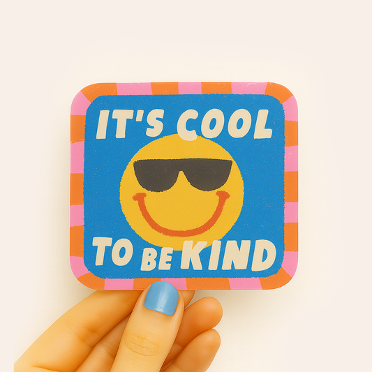 Kindness Smiley Face Vinyl Sticker | Positive kids sticker