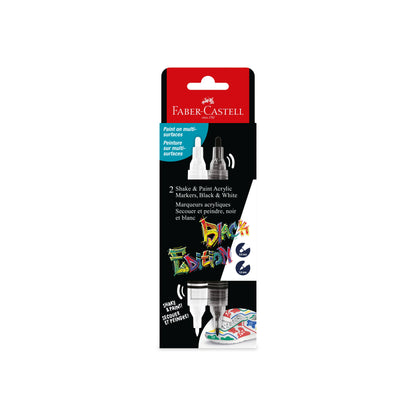 Shake & Paint Acrylic Markers 2 Ct Black and White