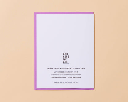 Letterpress Mother's Day Card—Grape Mom (Fruit, Cute, Kids)