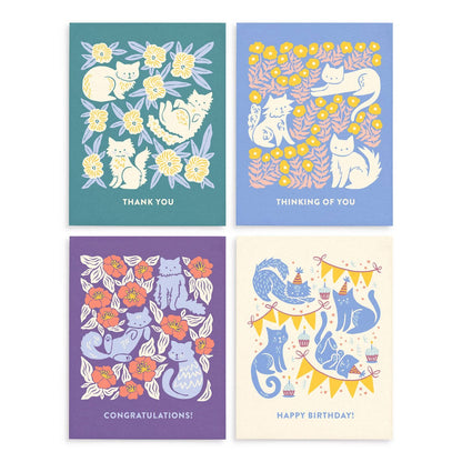 Cats All-Occasion Cards, Box of 8 Assorted