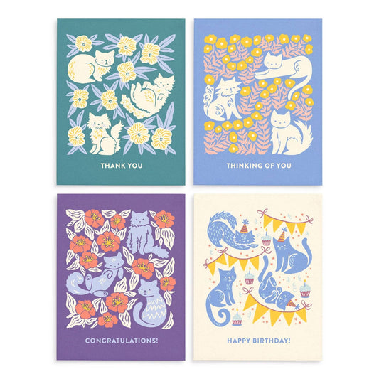 Cats All-Occasion Cards, Box of 8 Assorted