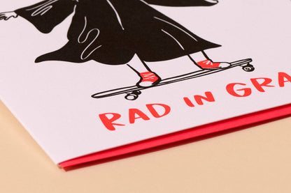 Letterpress Graduation Card—Rad in Grad (Congrats, Modern)
