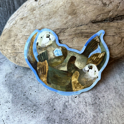 Underwater Otter Sticker