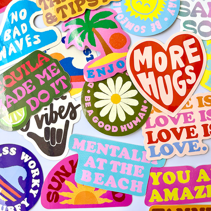 Beach sticker | Coastal sticker | Surf shop sticker | Fall